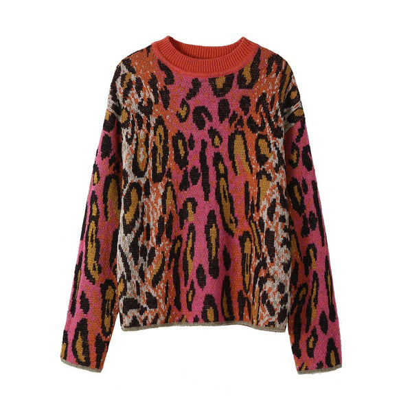 Kennedi Neon Leopard Knit Skirt Set